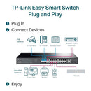 TP-Link TL-SG1428PE network switch Managed L2 Gigabit Ethernet (10/100/1000) Power over Ethernet (PoE) 1U Black