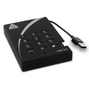 Apricorn Aegis Padlock external hard drive 2 TB 5400 RPM USB Type-A 3.2 Gen 1 (3.1 Gen 1) Black