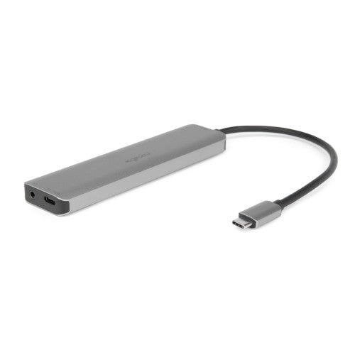 Rocstor Y10A338-S1 interface hub USB Type-C 10000 Mbit/s Black, Silver