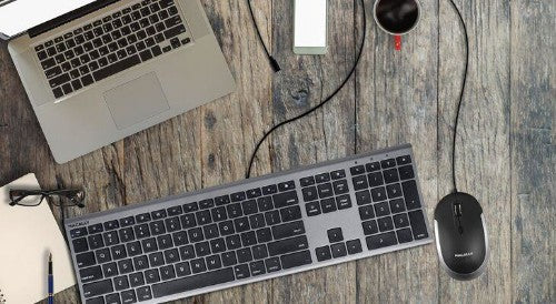 Macally UCDYNAMOUSESG mouse Ambidextrous USB Type-C Optical 2400 DPI