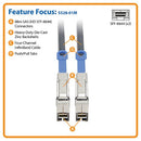 Tripp Lite S528-01M Serial Attached SCSI (SAS) cable 39.4" (1 m) 12 Gbit/s Black, Blue, Metallic