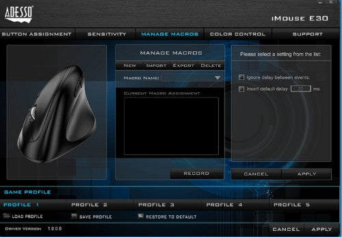Adesso iMouse E30 mouse Office Right-hand RF Wireless Optical 2400 DPI