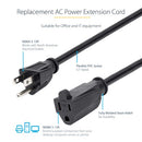 StarTech.com PAC1016 power cable Black 70.9" (1.8 m) NEMA 5-15P