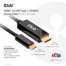 CLUB3D CAC-1334 video cable adapter 70.9" (1.8 m) HDMI Type A (Standard) USB Type-C Black