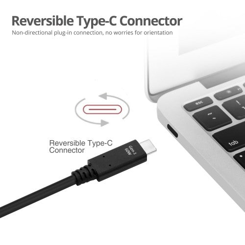 Siig CB-TC0E11-S1 USB cable USB 3.2 Gen 2 (3.1 Gen 2) 39.4" (1 m) USB C Black