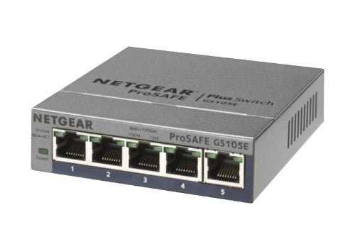 NETGEAR GS105E Managed L2/L3 Gigabit Ethernet (10/100/1000) Gray
