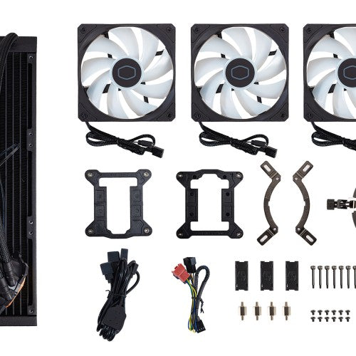 Cooler Master MasterLiquid 360L Core ARGB Processor Liquid cooling kit 4.72" (12 cm) Black