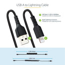 StarTech.com RUSB2ALT1MBC lightning cable 39.4" (1 m) Black