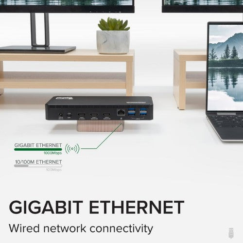 Plugable Technologies UD-3900PDZ laptop dock/port replicator Docking USB 3.2 Gen 1 (3.1 Gen 1) Type-C Black