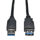 Tripp Lite U324-003-BK USB cable USB 3.2 Gen 1 (3.1 Gen 1) 35.8" (0.91 m) USB A 2 x USB A Black