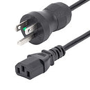 StarTech.com PXTMG10115 power cable Black 181.1" (4.6 m) NEMA 5-15P C13 coupler