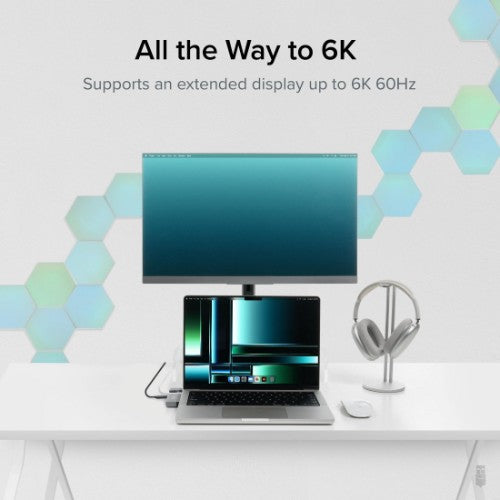 Plugable Technologies AMS-5IN1E laptop dock/port replicator Wired USB4 Silver