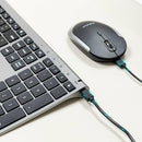 Macally ACEBTKEYSGCB keyboard Mouse included Home/Office Bluetooth QWERTY English Black, Gray