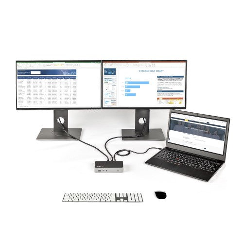 StarTech.com DK30CHHPD laptop dock/port replicator Wired USB 3.2 Gen 1 (3.1 Gen 1) Type-C Black, Silver