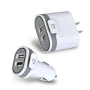 Siig AC-PW1A22-S1 mobile device charger Universal Gray, White AC, Cigar lighter Auto, Indoor