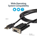 StarTech.com ICUSB232FTN serial cable Black 66.9" (1.7 m) USB Type-A DB-9