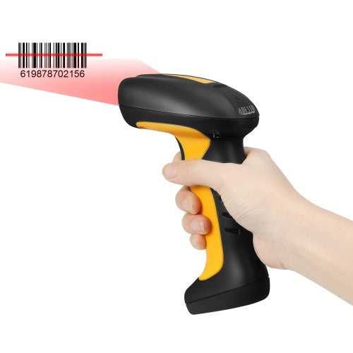 Adesso NuScan 4100B Handheld bar code reader 1D CCD Black, Yellow