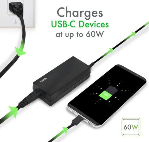 Plugable Technologies USBC-PS-60W power adapter/inverter Black