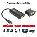Siig JU-DV0112-S3 video cable adapter 7.87" (0.2 m) USB Type-A DVI-I + VGA (D-Sub) Black