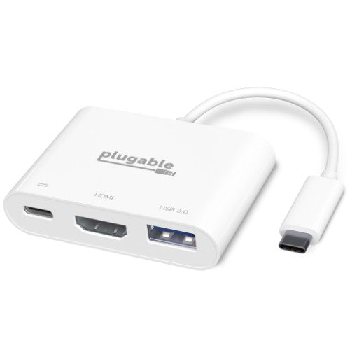 Plugable Technologies USBC-MD103 laptop dock/port replicator Wired USB Type-C White