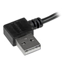 StarTech.com USB2AUB2RA1M USB cable USB 2.0 39.4" (1 m) USB A Micro-USB B Black