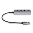 Rocstor Y10A270-A1 interface hub USB 3.2 Gen 1 (3.1 Gen 1) Type-A Aluminum, Gray
