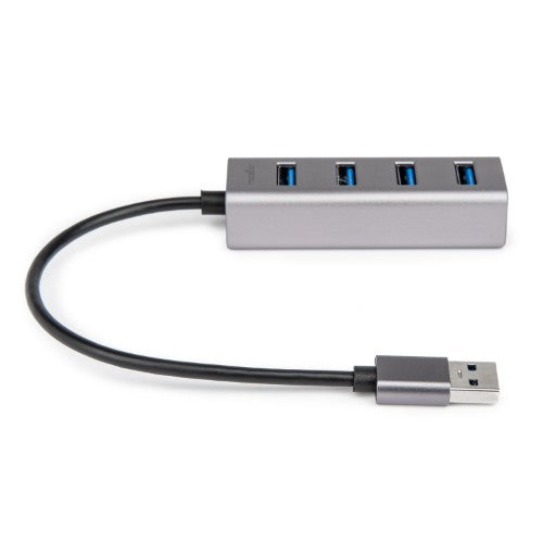 Rocstor Y10A270-A1 interface hub USB 3.2 Gen 1 (3.1 Gen 1) Type-A Aluminum, Gray