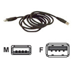 Belkin USB Extension Cable 1.8m USB cable 70.9" (1.8 m) Black