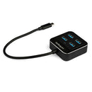 StarTech.com HB31C4AB interface hub USB 3.2 Gen 2 (3.1 Gen 2) Type-C 10000 Mbit/s Black