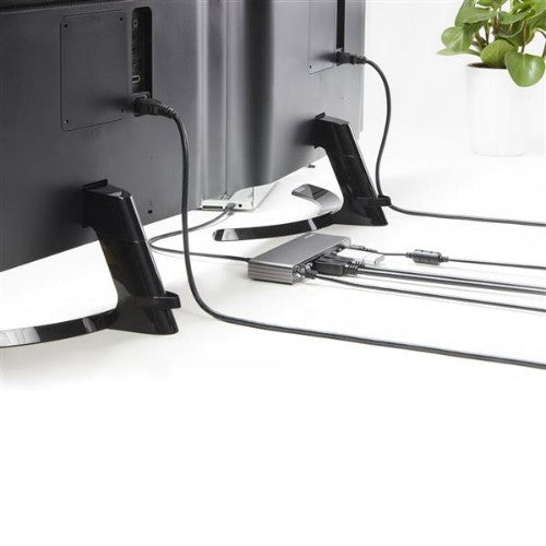 StarTech.com TB3DK2DHV laptop dock/port replicator Wired Thunderbolt 3 Gray