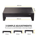 Fellowes Designer Suites 21" Desk Black, Pearl