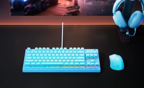 Steelseries Apex 3 TKL - US keyboard Gaming USB QWERTY US English Aqua color