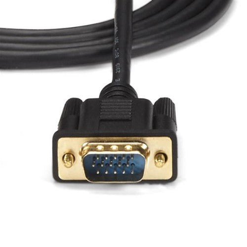 StarTech.com HD2VGAMM10 video cable adapter 118.1" (3 m) VGA (D-Sub) HDMI + Micro USB Black