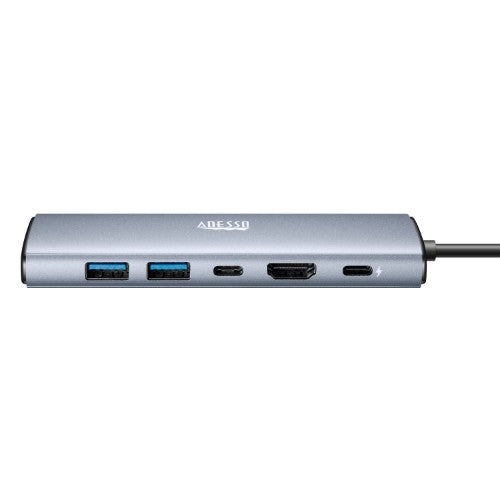 Adesso AUH-4035 laptop dock/port replicator Wired USB 3.2 Gen 2 (3.1 Gen 2) Type-C Aluminum