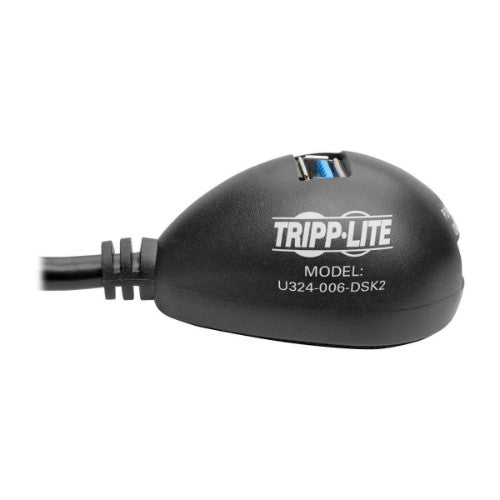 Tripp Lite U324-006-DSK2 USB cable USB 3.2 Gen 1 (3.1 Gen 1) 70.9" (1.8 m) USB A 2 x USB A Black