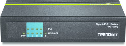 Trendnet TPE-TG50g Unmanaged Gigabit Ethernet (10/100/1000) Power over Ethernet (PoE) Black
