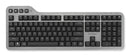 Kensington MK7500F QuietType Pro keyboard Home/Office USB + RF Wireless + Bluetooth QWERTY US English Aluminum, Black