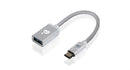 iogear G2LU3CAF10-SIL USB cable 3.94" (0.1 m) USB C USB A Silver
