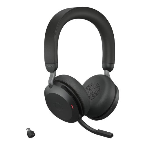 Jabra Evolve2 75 Headset Wired & Wireless Head-band Calls/Music USB Type-C Bluetooth Charging stand Black