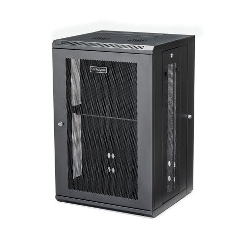 StarTech.com RK1820WALHM rack cabinet 18U Wall mounted rack Black