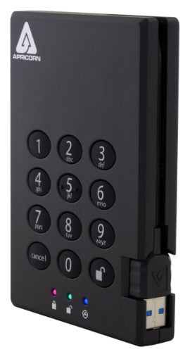 Apricorn Aegis Padlock 3.0 4 TB USB Type-A 3.2 Gen 1 (3.1 Gen 1) Black