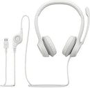 Logitech 981-001285 headphones/headset Wired Head-band Office/Call center USB Type-A White