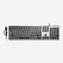 Macally UCABLZKEYLPSG keyboard Universal USB QWERTY English Black, Gray