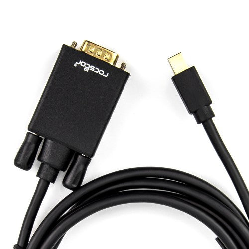 Rocstor Y10C163-B1 video cable adapter 70.9" (1.8 m) Mini DisplayPort VGA (D-Sub) Black