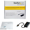 StarTech.com HB30A4AIB interface hub USB 3.2 Gen 1 (3.1 Gen 1) Type-A 5000 Mbit/s Black