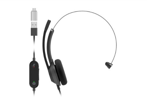 Cisco HS-W-321-C-USBC headphones/headset Wired Head-band USB Type-A Black