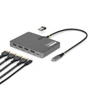 StarTech.com QUAD-USB-HDMI-ADAPT laptop dock/port replicator Wired USB 3.2 Gen 1 (3.1 Gen 1) Type-C Gray