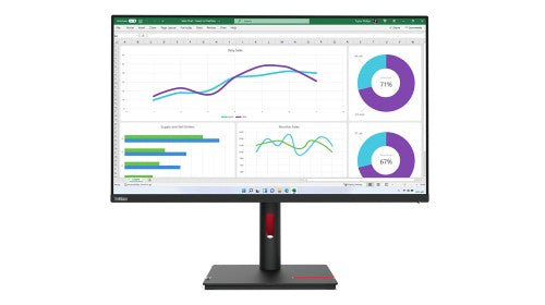 Lenovo ThinkVision T32h-30 LED display 31.5" 2560 x 1440 pixels Quad HD Black