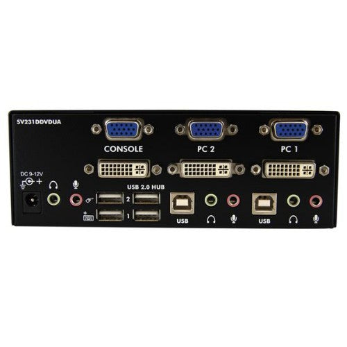 StarTech.com SV231DDVDUA KVM switch Black