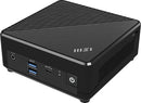MSI Cubi N ADL-065US PC/workstation Intel® N N200 4 GB DDR4-SDRAM 128 GB SSD Windows 11 Pro Mini PC Black